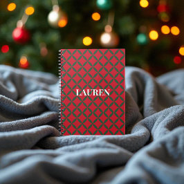 Rood Groen Mid Century Modern Holiday Notitieboek