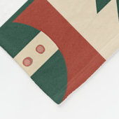 Rood Groen Midden Eeuw Moderne Geruite Vakantie Fleece Deken (Hoek)