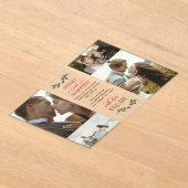 Rood Groen Mistletoe Vrolijk Getrouwd Kerstmis Acryl Uitnodigingen (Laagn)