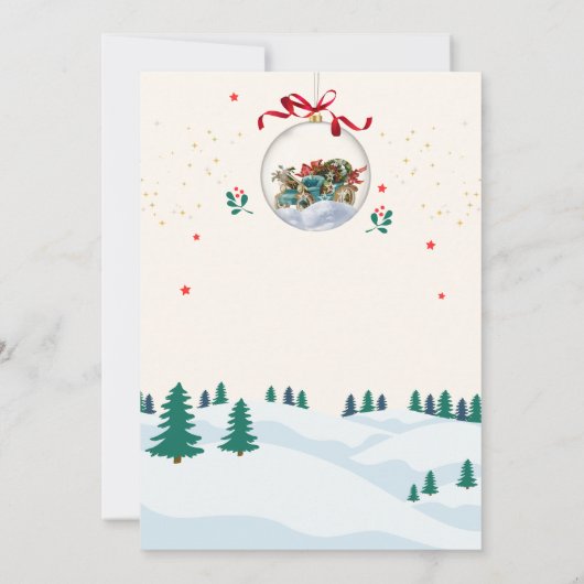 Rood Groen Moderne Kerst Ambachten Workshop Kaart (Achterkant)