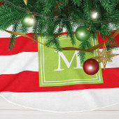 Rood & Groen Monogram Gestreept | Boomrok Kerstboom Rok