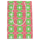 Rood & Groen Mozaïek Gift Bag Medium Cadeauzakje (Voorkant)