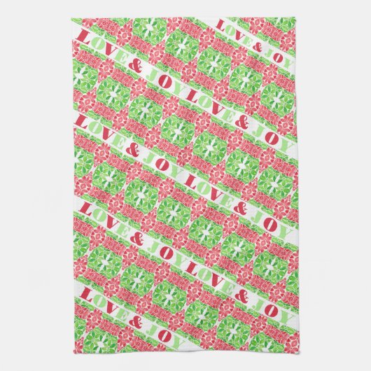 Rood & Groen Mozaïek Keuken Handdoeken (Verticaal)