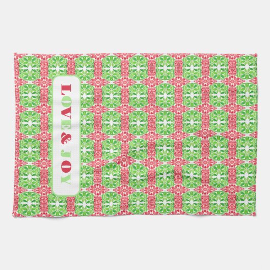 Rood & Groen Mozaïek Keuken Handdoeken (Horizontaal)