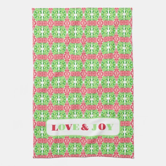 Rood & Groen Mozaïek Keuken Handdoeken (Verticaal)