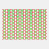 Rood & Groen Mozaïek Verpakkingsdocument Inpakpapier Vel (Voorkant 3)