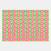 Rood & Groen Mozaïek Verpakkingsdocument Inpakpapier Vel (Voorkant 2)