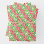 Rood & Groen Mozaïek Verpakkingsdocument Inpakpapier Vel (In situ)