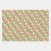 Rood & Groen Mozaïek Verpakkingsdocument Inpakpapier Vel (Voorkant)