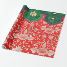Rood & Groen Mystic Lotus Aziatisch Abstract