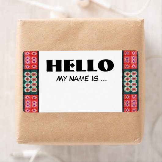 Rood Groen Naam Badge Etiket (Insitu)