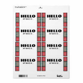 Rood Groen Naam Badge Etiket (Full Sheet)