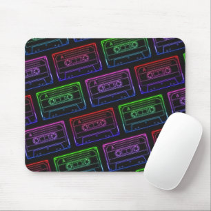 Rood Groen Neon Cassettebandje Patroon Muismat