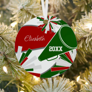 rood groen of ELKE KLEUREN basketbal cheerleader Metalen Ornament