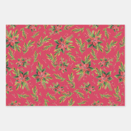 Rood, groen omhuld papier voor chrictmac inpakpapier vel