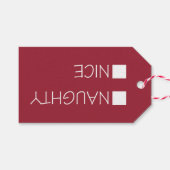 Rood & Groen Ondeugend Leuke Vakantie Cadeaulabel (Voorkant (Horizontaal))