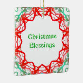 Rood groen ontwerp ingelijst keramisch ornament (Rechts)