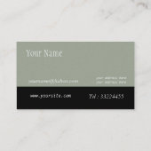 Rood groen oosters tapijt visitekaartje (Achterkant)