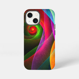 Rood Groen Oranje Modern Abstract Kunstpatroon #22 iPhone 13 Mini Hoesje