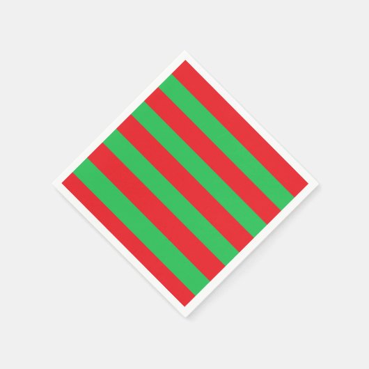 Rood & Groen Papier servetten (Hoek)