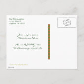 Rood Groen Patroon Aangepaste Kerst Party Briefkaa Briefkaart (Achterkant)