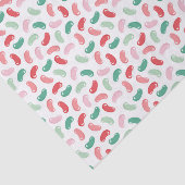 Rood, groen, peach, roze jellyboonontwerp tissuepapier (Detail)