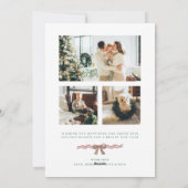 Rood & Groen Plaid Bow Kerstfoto Vakantie Kaart (Achterkant)