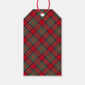 Rood Groen Plaid Classic Stewart Tartan Cadeaulabel (Voorkant)