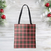 Rood Groen Plaid Kerstmis Plaid Tote Bag