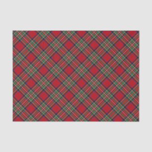 Rood Groen Plaid Rustiek Classic Stewart Tartan Tissuepapier