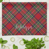 Rood Groen Plaid Rustiek Klassiek Tartan Theedoek (Gevouwen)