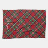 Rood Groen Plaid Rustiek Klassiek Tartan Theedoek (Horizontaal)