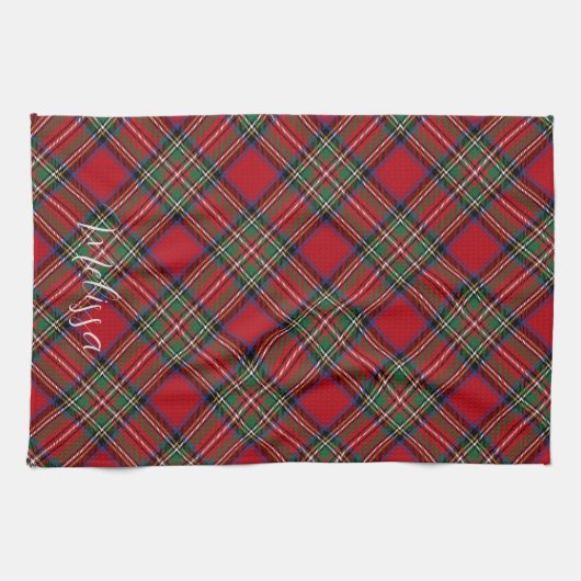 Rood Groen Plaid Rustiek Klassiek Tartan Theedoek (Horizontaal)