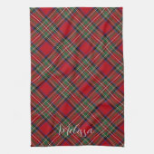 Rood Groen Plaid Rustiek Klassiek Tartan Theedoek (Verticaal)