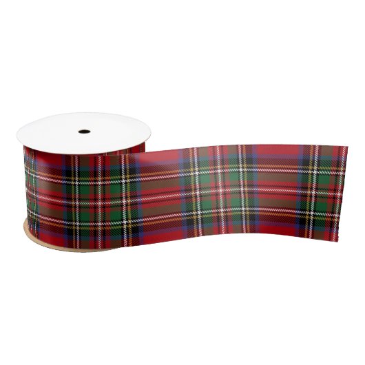 Rood Groen Plaid Rustieke Clan Stewart Tartan Satijnen Lint (Spoel)