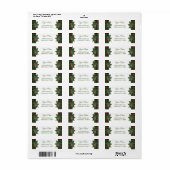 Rood Groen Plaid Vakantie Holly Aangepast Adreslab Etiket (Full Sheet)