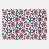 Rood & Groen Pointsettia Kerstcadeau Inpakpapier Vel (Voorkant 3)