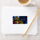 Rood & Groen Presenteert Blauwe Kerst Adreslabels Etiket (Insitu)