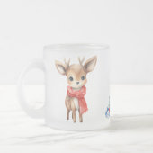 Rood Groen rendier Santa Vrolijk Kerstfeest Matglas Koffiemok (Links)