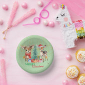 Rood Groen rendier Santa Vrolijk Kerstfeest Papieren Kommen (Feest)