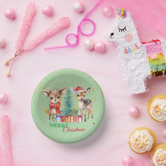 Rood Groen rendier Santa Vrolijk Kerstfeest Papieren Kommen (Feest)