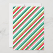 Rood Groen Retro Merry Woofmas Fotocollage Feestdagenkaart (Achterkant)