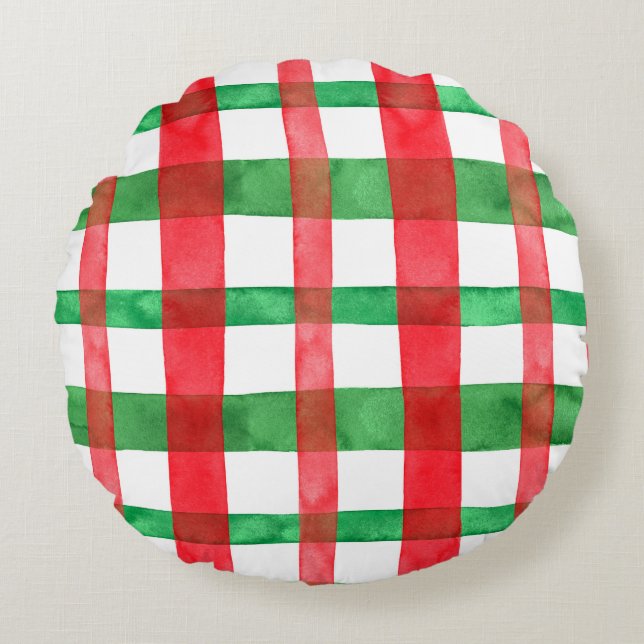 rood groen rond kussen (Voorkant)