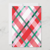 Rood groen roze geplakt kerstfeest kaart (Achterkant)