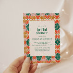Rood groen roze kerst Botanisch Vrijgezellenfeest Kaart<br><div class="desc">Red Green Roze Kerstmis Botanische Bridal Shower</div>