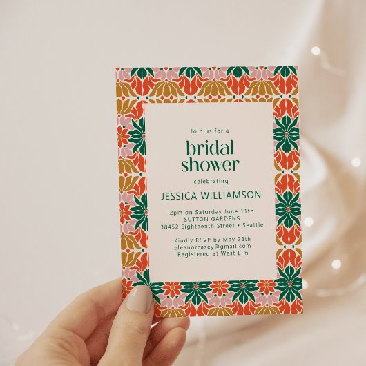 Rood groen roze kerst Botanisch Vrijgezellenfeest Kaart