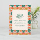 Rood groen roze kerst Botanisch Vrijgezellenfeest Kaart (Staand voorkant)