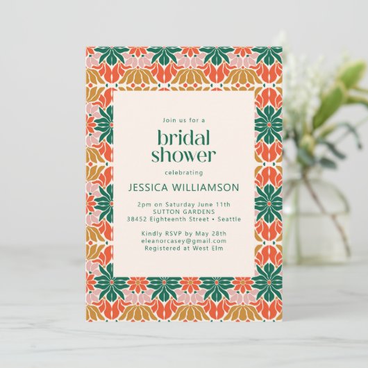 Rood groen roze kerst Botanisch Vrijgezellenfeest Kaart (Staand voorkant)