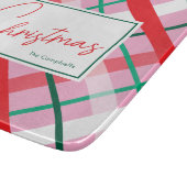 Rood Groen Roze Kerst Plaid Snijplank (Hoek)