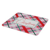Rood Groen Roze Kerst Plaid Snijplank (Hoek)